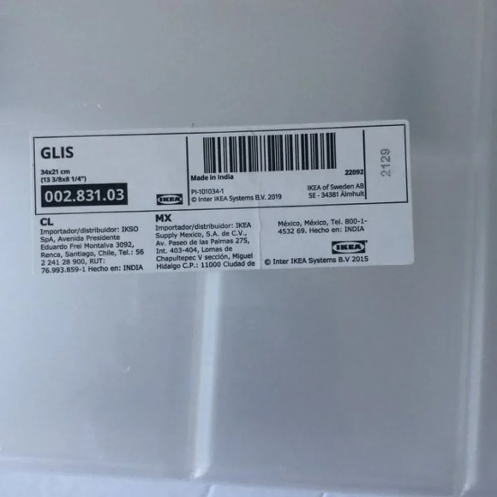 Glis Plastic container box with a lid transparent